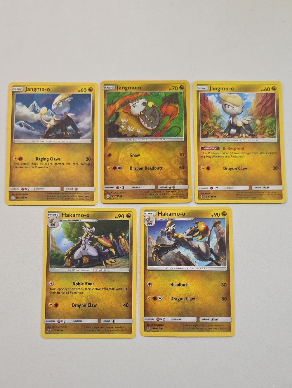 Pokemon Hakamo-o And Jangmo-o Trading Card Set